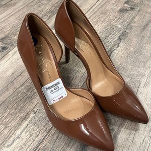 Jessica Simpson 8.5 tan patent heels